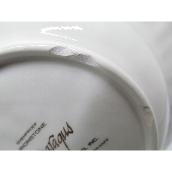 Fitz And Floyd Asparagus Set Of 2 Vintage 8 3/8" X 2" Embossed Bowls READ COND - Picture 5 of 16